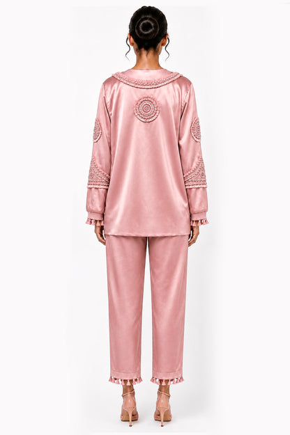 Ornamented blazer + Straight trouser set