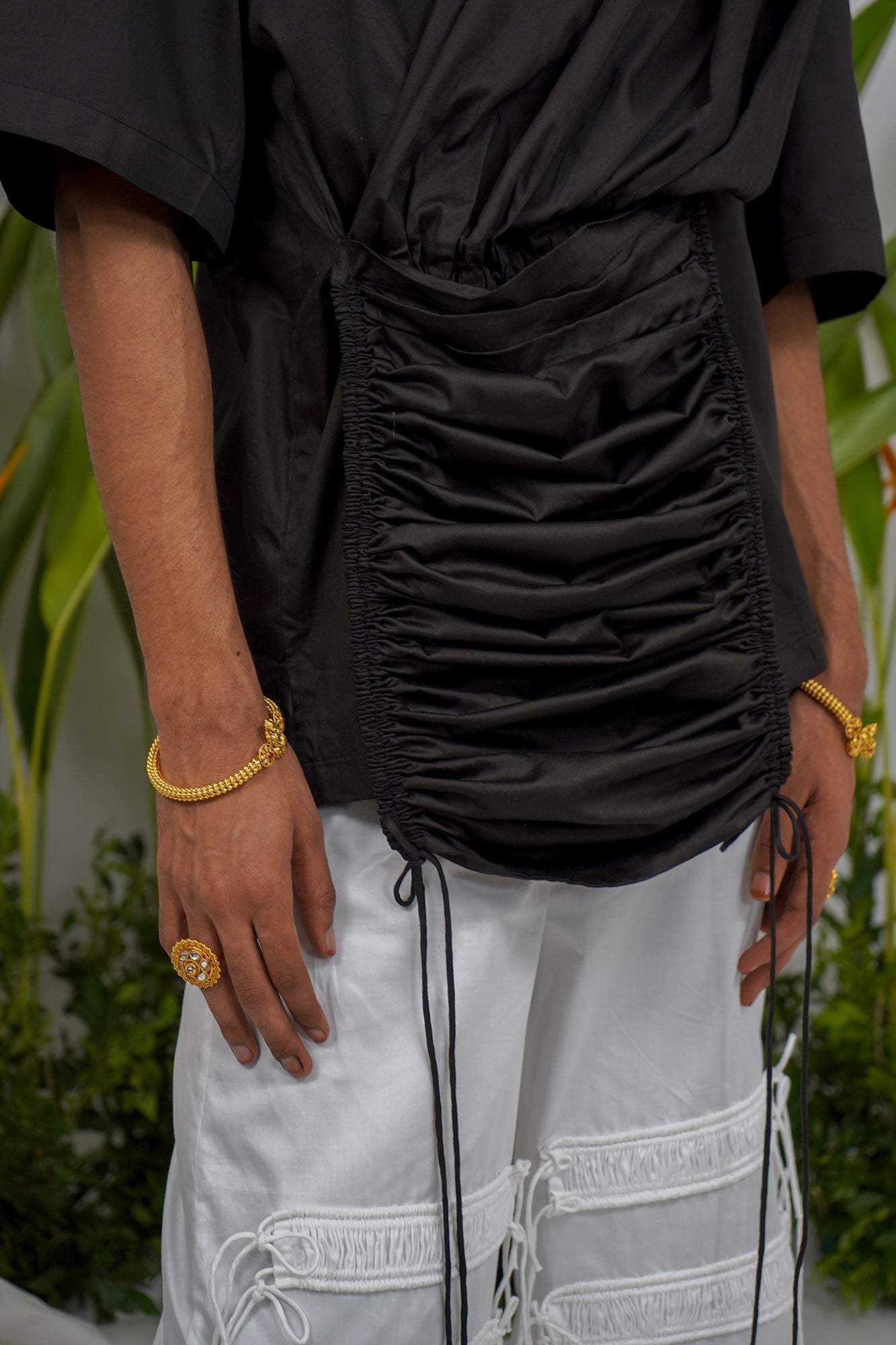 Pocket saree drape T-shirt