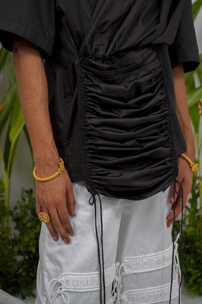 Pocket saree drape T-shirt