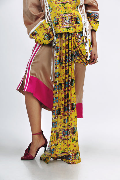 Tassel crop jacket set