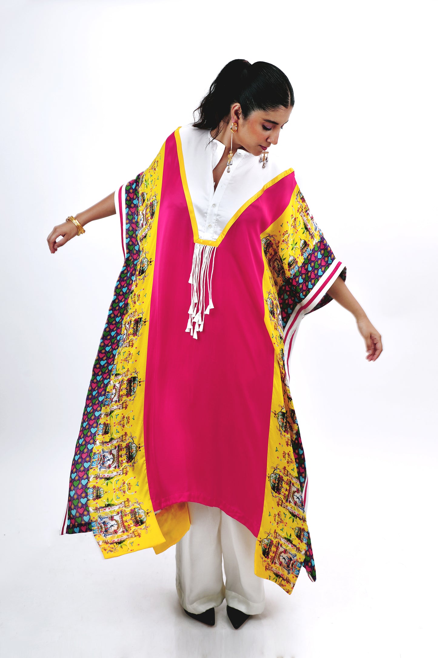 Panelled kaftan set
