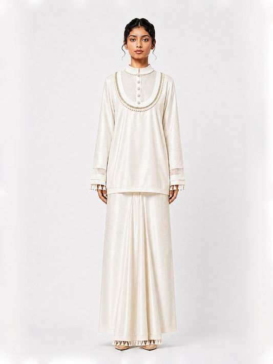 Necklines top + Godet lungi skirt set